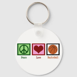 Peace Love Basketball Sleutelhanger