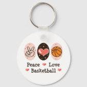 Peace Love Basketball Sleutelhanger (Voorkant)