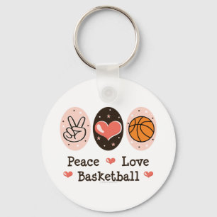 Peace Love Basketball Sleutelhanger