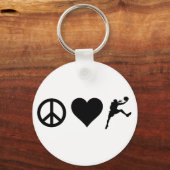 Peace Love Basketball Sleutelhanger (Voorkant)