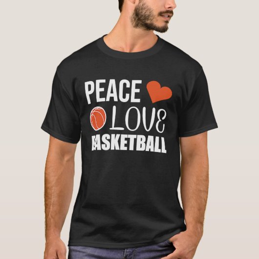 Peace Love Basketball T-shirt (Voorkant)