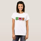Peace Love Basketball Women's T-shirt (Voorkant volledig)