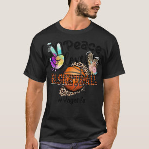 Peace Love Basketball Yaya Life Ma Grandma Leopar T-shirt