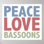 Peace Love Bassoons Poster (Voorkant)