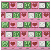 Peace Love Baton Twirling Stof (Swatch)