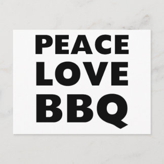 Peace Love BBQ Briefkaart