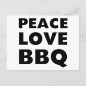 Peace Love BBQ Briefkaart (Voorkant)