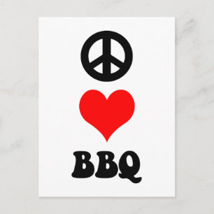 Peace Love BBQ Briefkaart