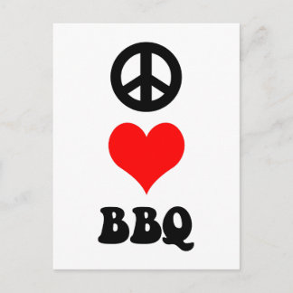Peace Love BBQ Briefkaart