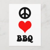 Peace Love BBQ Briefkaart (Voorkant)