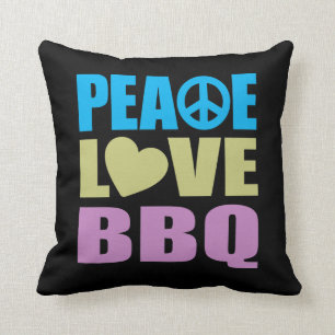 Peace Love BBQ Kussen