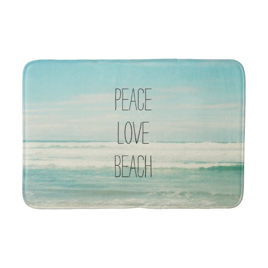 Peace Love Beach Badmat (Voorkant)