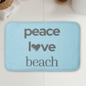 Peace Love Beach Blue Coastal Life Bathroom Decor Badmat