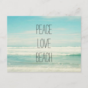 Peace Love Beach Briefkaart