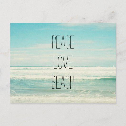 Peace Love Beach Briefkaart (Voorkant)