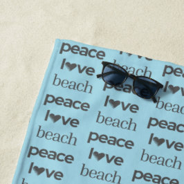 Peace Love Beach - Coastal Blue Ocean Life Pool Strandlaken