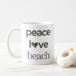 Peace Love Beach -Coastal Life- Sun Sea Lover Tea Koffiemok