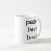 Peace Love Beach -Coastal Life- Sun Sea Lover Tea Koffiemok (Voorkant rechts)