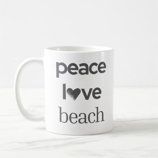 Peace Love Beach -Coastal Life- Sun Sea Lover Tea Koffiemok (Links)