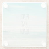 Peace Love Beach Glazen Onderzetter (Achterkant)