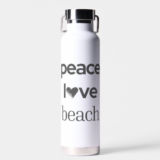 Peace Love Beach Lover | Premium Modern Statement  Waterfles (Voorkant)