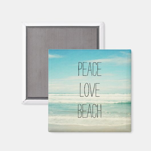 Peace Love Beach Magneet (Voorkant / Achterkant)