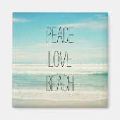 Peace Love Beach Magneet (Voorkant)