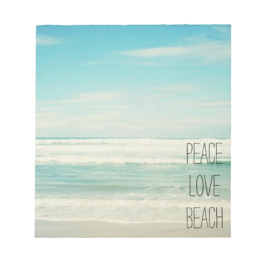 Peace Love Beach Notitieblok (Voorkant)