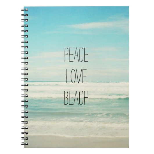 Peace Love Beach Notitieboek (Voorkant)