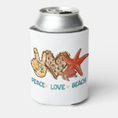 Peace, Love, Beach | Summer Vibes | Vintage Blikjeskoeler (Blikje Achterkant)