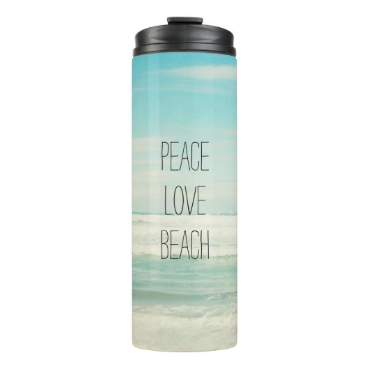 Peace Love Beach Thermosbeker (Voorkant)