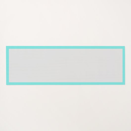 Peace Love Beach Turquoise Heart Seashell Yogamat (Achterkant (horizontaal))