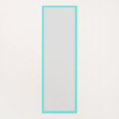 Peace Love Beach Turquoise Heart Seashell Yogamat (Achterkant)