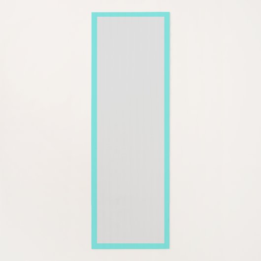 Peace Love Beach Turquoise Heart Seashell Yogamat (Achterkant)