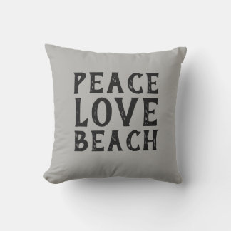 PEACE LOVE BEACH-typografie | Buitenkussen