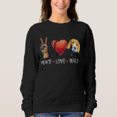 Peace Love Beagle for Men Kinder Beagle Dog Trui (Voorkant)