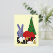 Peace Love Beagles Feestdagenkaart (Staand voorkant)