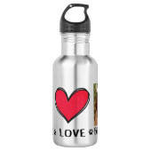 Peace Love Beagles Hondenliefhebbers Waterfles (Voorkant)