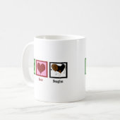 Peace Love Beagles Koffiemok (Voorkant links)