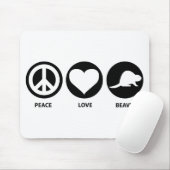 Peace Love Beaver Muismat (Met muis)