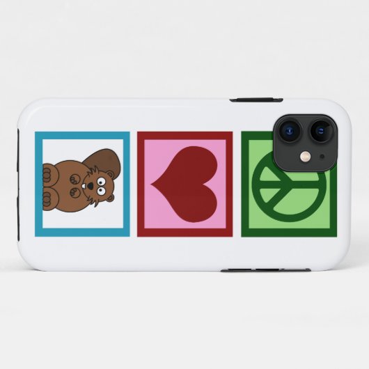 Peace Love Beavers Case-Mate iPhone Case (Achterkant (horizontaal))