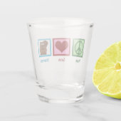 Peace Love Beavers Shot Glas (Achterkant)