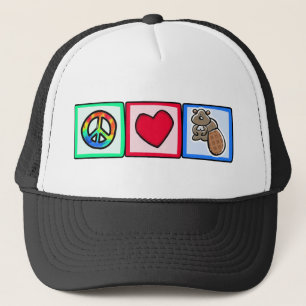 Peace, Love, Beavers Trucker Pet