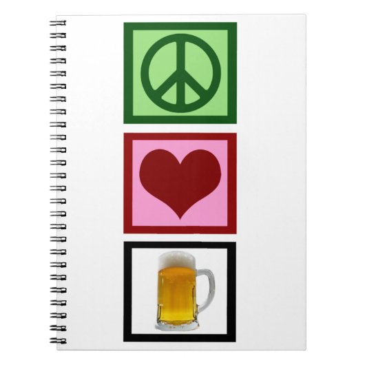 Peace Love Beer Notitieboek (Voorkant)