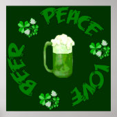 Peace Love Beer Poster (Voorkant)