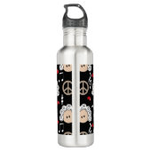 Peace Love Beethoven BPA Free Waterfles (Achterkant)