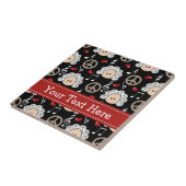 Peace Love Beethoven Ceramic Tile Trivet Tegeltje (Zijkant)