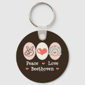 Peace Love Beethoven Sleutelhanger (Voorkant)