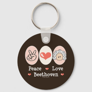 Peace Love Beethoven Sleutelhanger