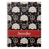 Peace Love Beethoven Spiral notebook Journal Notitieboek (Voorkant)